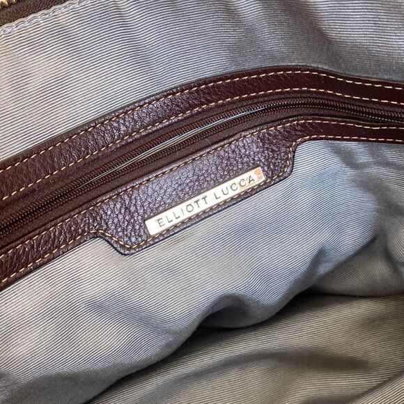 Elliott Lucca Leather Satchel Shoulder Cross Body Bag - Picture 15 of 16